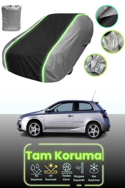 Dokaca Neo غطاء حماية للسيارة باللون الرمادي والأسود والرمادي النيون قماش مجد...