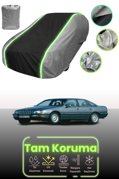 Dokaca Neo غطاء حماية للسيارة باللون الرمادي والأسود والرمادي النيون قماش مجدّل متوافق مع أوبل سيناتور 1987 - 1993