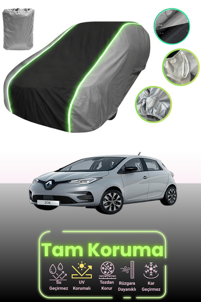 Dokaca Neo غطاء حماية للسيارة باللون الرمادي والأسود والرمادي النيون قماش مجد...