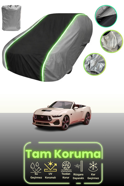 Dokaca Neo غطاء حماية للسيارة باللون الرمادي والأسود والرمادي النيون قماش مجد...