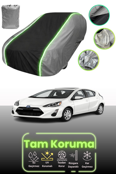 Dokaca Neo غطاء حماية للسيارة باللون الرمادي والأسود والرمادي النيون قماش مجد...