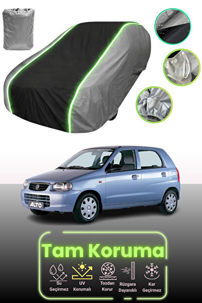 Dokaca Neo غطاء حماية للسيارة باللون الرمادي والأسود والرمادي النيون قماش مجد...