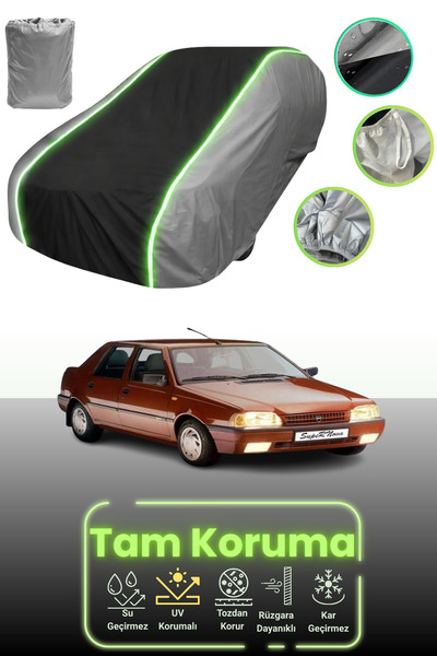 Dokaca Neo غطاء حماية للسيارة باللون الرمادي والأسود والرمادي النيون قماش مجدّل متوافق مع داسيا سوبرنوفا 1999 - 2003