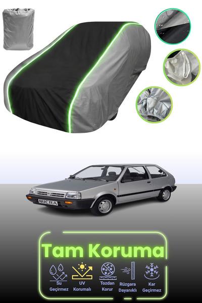 Dokaca Neo غطاء حماية للسيارة باللون الرمادي والأسود والرمادي النيون قماش مجد...