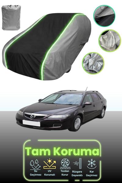 Dokaca Neo Grey.Black.Grey Neon Corded Fabric Mazda 6 1 Combi Compatible Car ...