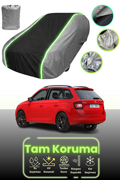 Dokaca Neo غطاء حماية للسيارة باللون الرمادي والأسود والرمادي النيون قماش مجد...