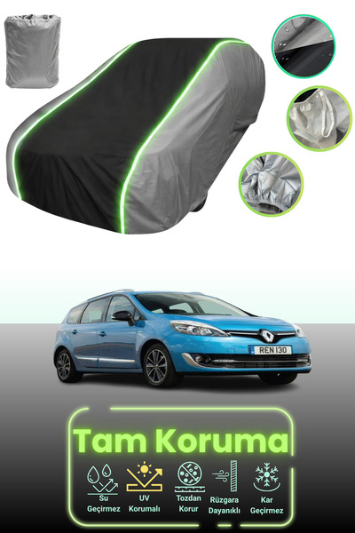 Dokaca Neo غطاء حماية للسيارة باللون الرمادي والأسود والرمادي النيون قماش مجد...