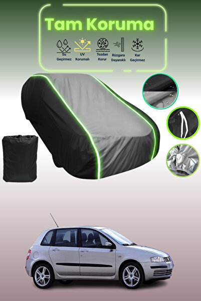 Dokaca Neo Black_Grey_Black Neon Corded Fabric Fiat Stilo Abarth 2001 - 2004 ...