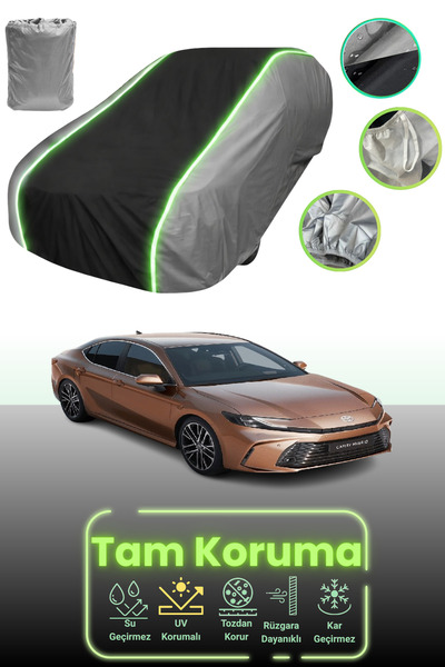 Dokaca Neo غطاء حماية للسيارة باللون الرمادي والأسود والرمادي النيون قماش مجد...