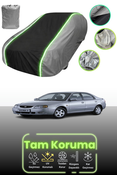 Dokaca Neo غطاء حماية للسيارة باللون الرمادي والأسود والرمادي النيون قماش مجد...