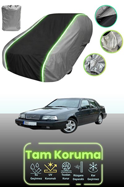 Dokaca Neo Grey.Black.Grey Neon Corded Volvo 460 L Compatible Car Tarpaulin P...