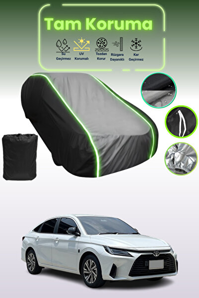 Dokaca Neo غطاء حماية متوافق مع سيارة تويوتا فيوس قماش مجدّل باللون الأسود_ال...