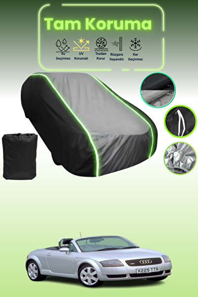 Dokaca Neo غطاء حماية متوافق مع سيارة أودي تي تي رودستر 1999 - 2006 باللون الأسود_الرمادي_الأسود النيون