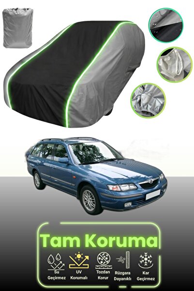 Dokaca Neo غطاء حماية للسيارة باللون الرمادي والأسود والرمادي النيون قماش مجد...