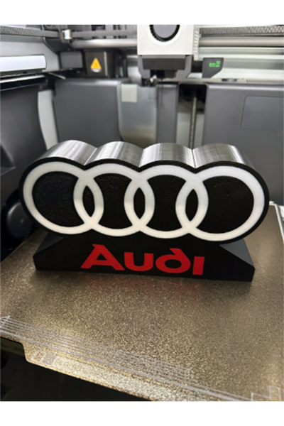 AtölyeMatris Audi Logo Lightbox Led Aydinlatma 19 x 10 x 4 Cm 3D BASKI PLA PL...