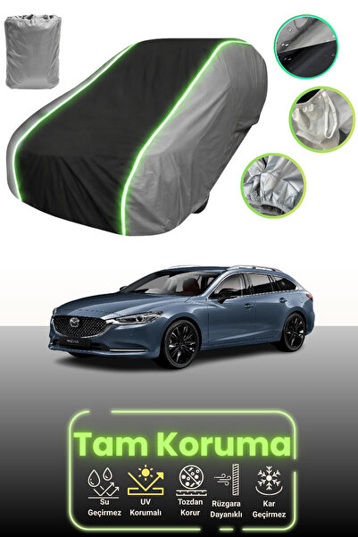 Dokaca Neo غطاء حماية للسيارة باللون الرمادي والأسود والرمادي النيون قماش مجد...