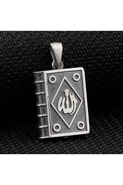 vogutima Erkek Kadın Gümüş Kolye - Allah Yazılı Cevşen Muska Kabı Kolye Ucu