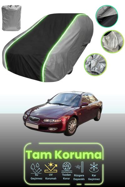 Dokaca Neo غطاء حماية للسيارة باللون الرمادي والأسود والرمادي النيون قماش مجد...