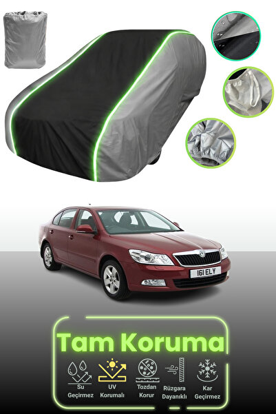 Dokaca Neo غطاء حماية للسيارة باللون الرمادي والأسود والرمادي النيون قماش مجد...