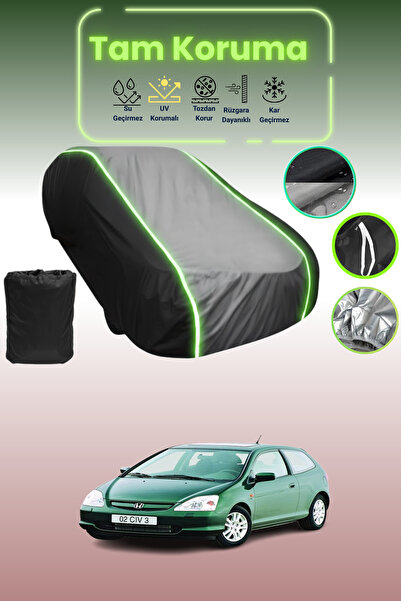 Dokaca Neo غطاء حماية متوافق مع سيارة هوندا سيفيك قماش مجدّل 7 كوبيه باللون ا...