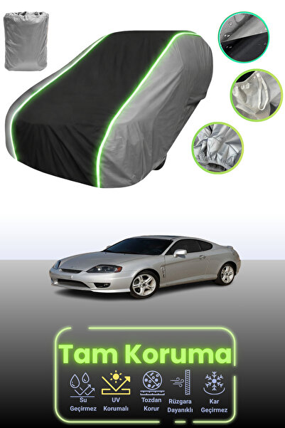 Dokaca Neo غطاء حماية للسيارة باللون الرمادي والأسود والرمادي النيون قماش مجد...