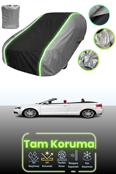 Dokaca Neo غطاء حماية للسيارة باللون الرمادي والأسود والرمادي النيون قماش مجد...