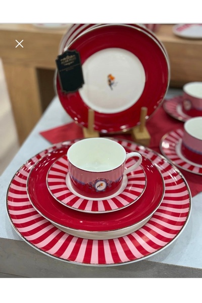 MYHOUSE Kahvaltı takımı kuş desenli 19 parça