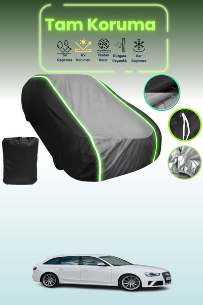 Dokaca Neo غطاء حماية متوافق مع سيارة أودي آر إس 4 أفانت (بي8) 2012 - 2015 باللون الأسود_الرمادي_الأسود النيون