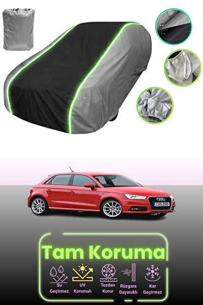 Dokaca Neo غطاء حماية للسيارة باللون الرمادي والأسود والرمادي النيون قماش مجد...