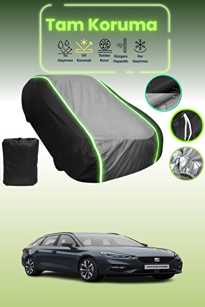 Dokaca Neo غطاء حماية متوافق مع سيارة سوداء_رمادية_سوداء نيون قماش مجدّل سيات...