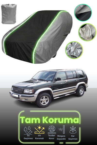 Dokaca Neo غطاء حماية للسيارة باللون الرمادي والأسود والرمادي النيون قماش مجد...