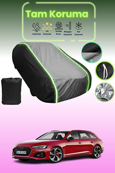 Dokaca Neo غطاء حماية متوافق مع سيارة أودي آر إس 4 أفانت (بي9) 2017 - 2021 باللون الأسود_الرمادي_الأسود النيون