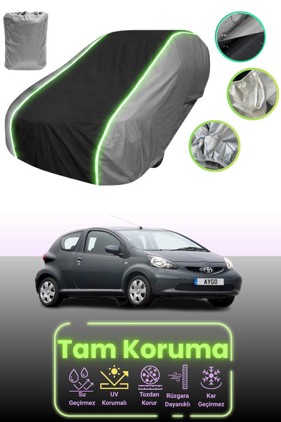 Dokaca Neo غطاء حماية للسيارة باللون الرمادي والأسود والرمادي النيون قماش مجد...