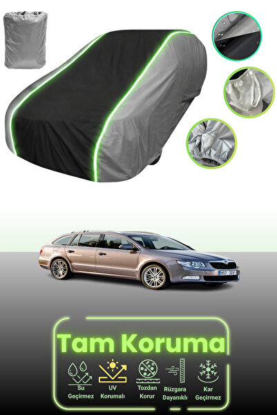 Dokaca Neo غطاء حماية للسيارة باللون الرمادي والأسود والرمادي النيون قماش مجد...