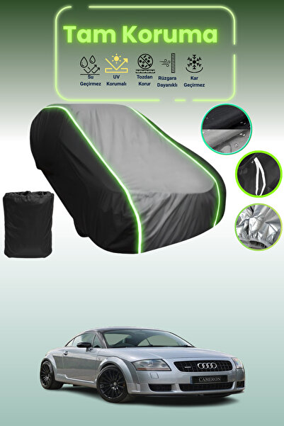Dokaca Neo غطاء حماية متوافق مع سيارة أودي تي تي كواترو سبورت 2005 - 2006 باللون الأسود_الرمادي_الأسود النيون