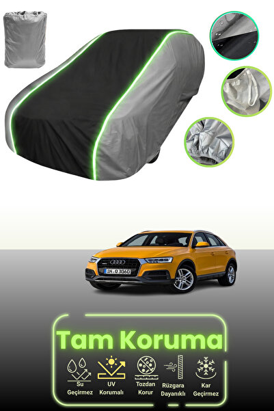 Dokaca Neo غطاء حماية للسيارة باللون الرمادي والأسود والرمادي النيون قماش مجد...