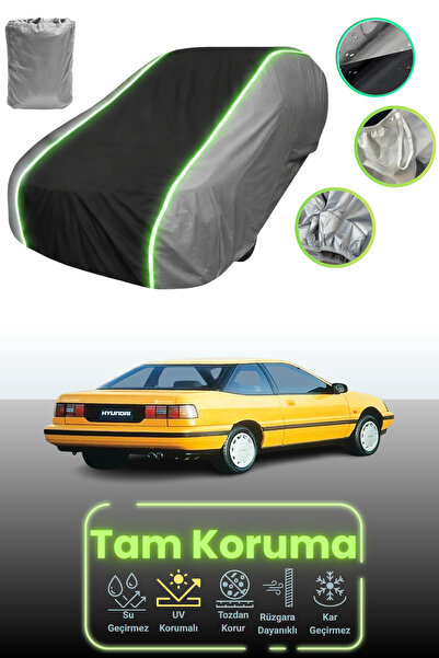 Dokaca Neo غطاء حماية للسيارة باللون الرمادي والأسود والرمادي النيون قماش مجد...