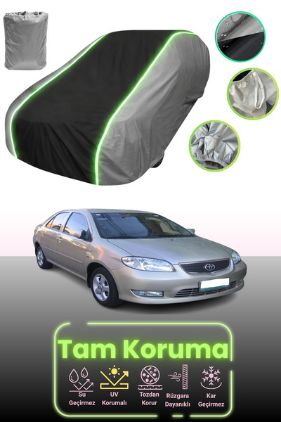 Dokaca Neo غطاء حماية للسيارة باللون الرمادي والأسود والرمادي النيون قماش مجد...