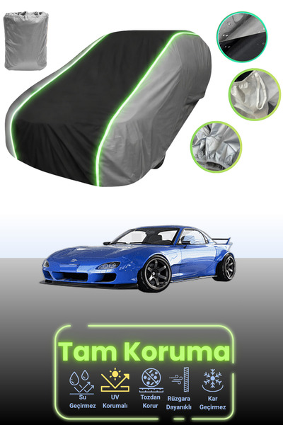 Dokaca Neo غطاء حماية للسيارة باللون الرمادي والأسود والرمادي النيون قماش مجد...