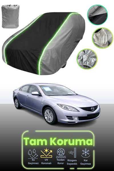 Dokaca Neo غطاء حماية للسيارة باللون الرمادي والأسود والرمادي النيون قماش مجد...