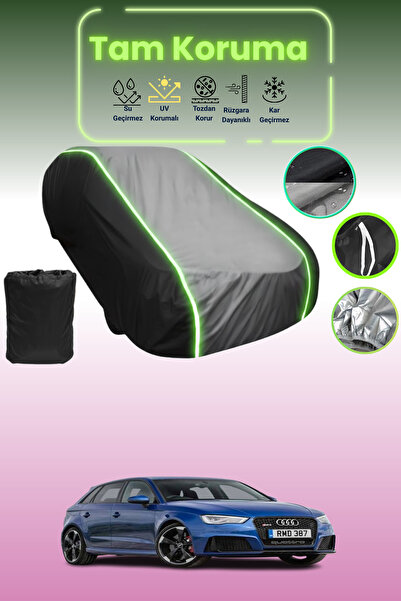 Dokaca Neo غطاء حماية متوافق مع سيارة أودي Rs3 سبورت باك 2015 - 2017 باللون الأسود_الرمادي_الأسود النيون