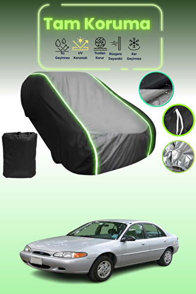 Dokaca Neo غطاء حماية متوافق مع سيارة فورد اسكورت سيدان قماش مجدّل باللون الأ...