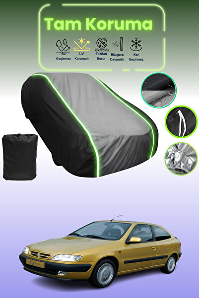 Dokaca Neo غطاء حماية متوافق مع سيارة سيتروين كوزارا كوبيه 1998 - 2000 باللون الأسود_الرمادي_الأسود النيون