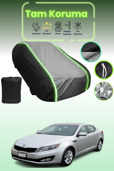 Dokaca Neo Black_Grey_Black Neon Corded Fabric Kia Optima 3 Compatible Protec...