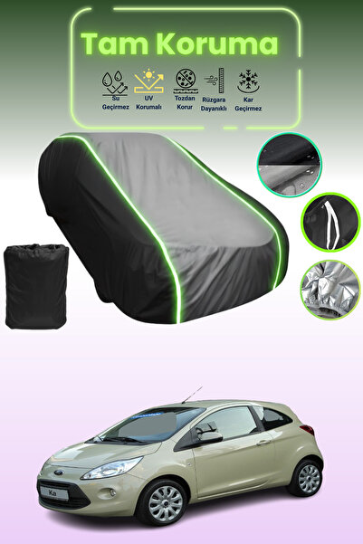 Dokaca Neo غطاء حماية متوافق مع سيارة فورد فيوجن قماش مجدّل باللون الأسود_الر...