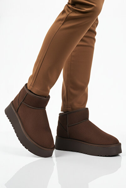 AYAKMOD Brown Fur Inside Cold Resistant Women's Boots U-400 Z