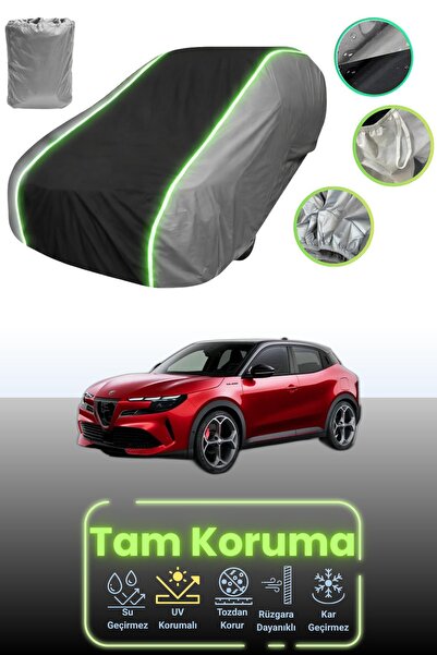 Dokaca Neo غطاء حماية للسيارة باللون الرمادي والأسود والرمادي النيون قماش مجد...