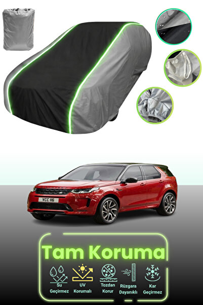 Dokaca Neo غطاء حماية متوافق مع لاند روفر ديسكفري سبورت 2019 - 2021 باللون الرمادي والأسود والرمادي النيون قماش مجدّل