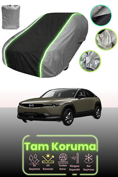 Dokaca Neo غطاء حماية للسيارة باللون الرمادي والأسود والرمادي النيون قماش مجد...