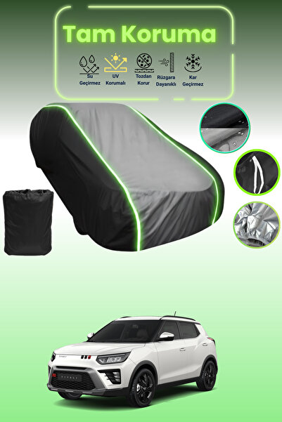 Dokaca Neo غطاء حماية متوافق مع سيارة تيفولي باللون الأسود_الرمادي_الأسود الن...